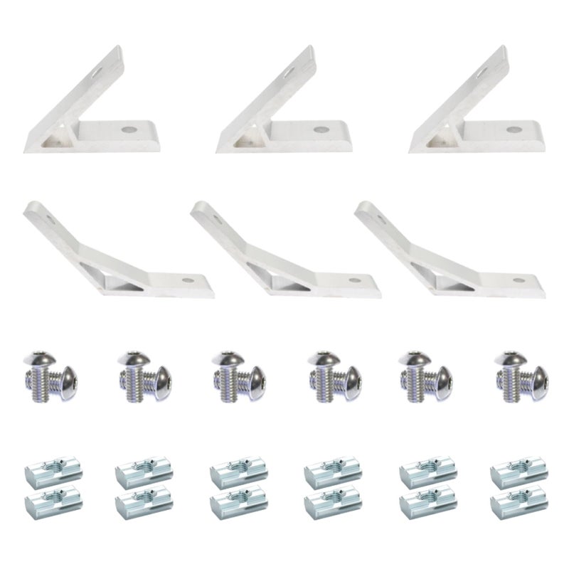BLCCLOY 3Pcs 60deg 3Pcs 120deg 1010 Angle Bracket 1 x 1 10 Series Aluminum Extrusion 60 Degree Joint Connector Brace for Slot 60 Corner Joiner 120deg 1020 1 Inch Extruded Aluminium Profile - Image 2