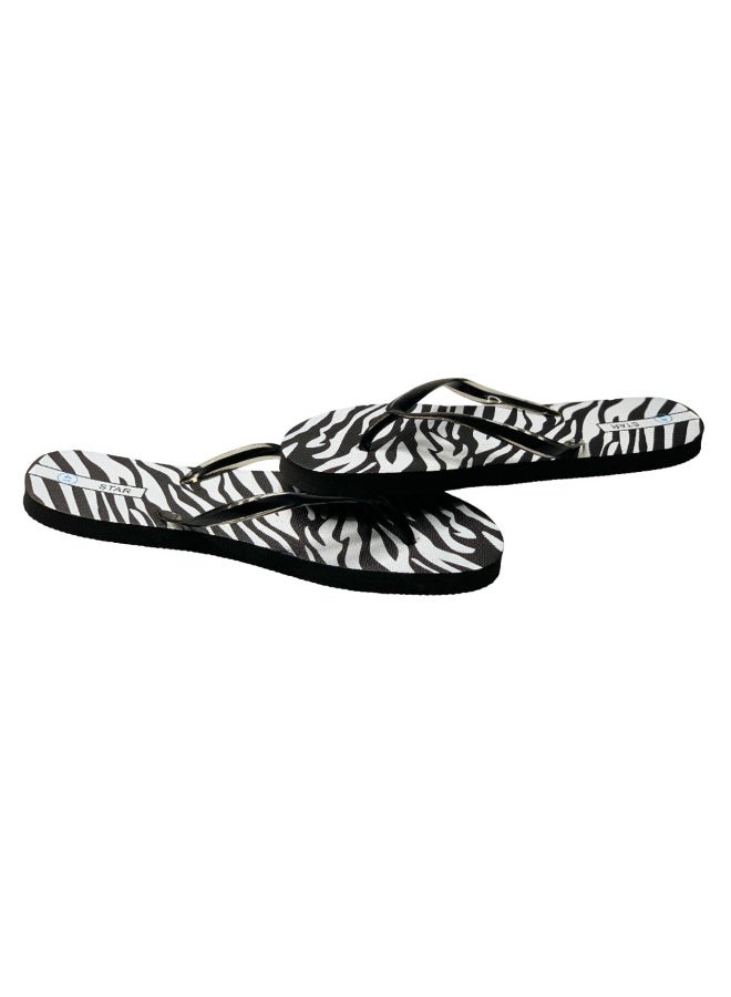 Influence Germany Women's Flip-Flops – Black & White Zebra Design - Image 3