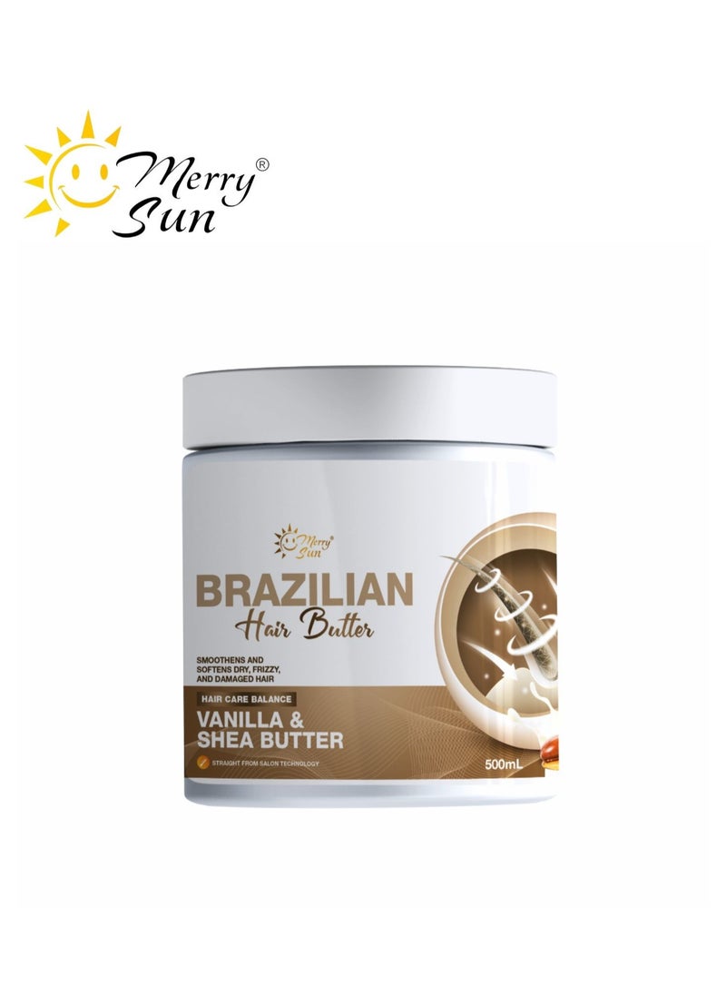merry sun - Brazilian Vanilla and Shea Butter Hair Care Balance Treatment 500ml - Image 1