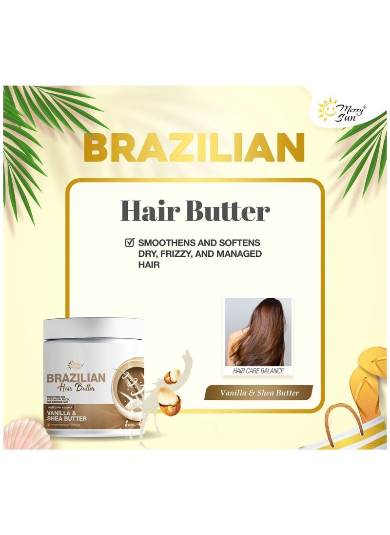 merry sun - Brazilian Vanilla and Shea Butter Hair Care Balance Treatment 500ml - Image 1