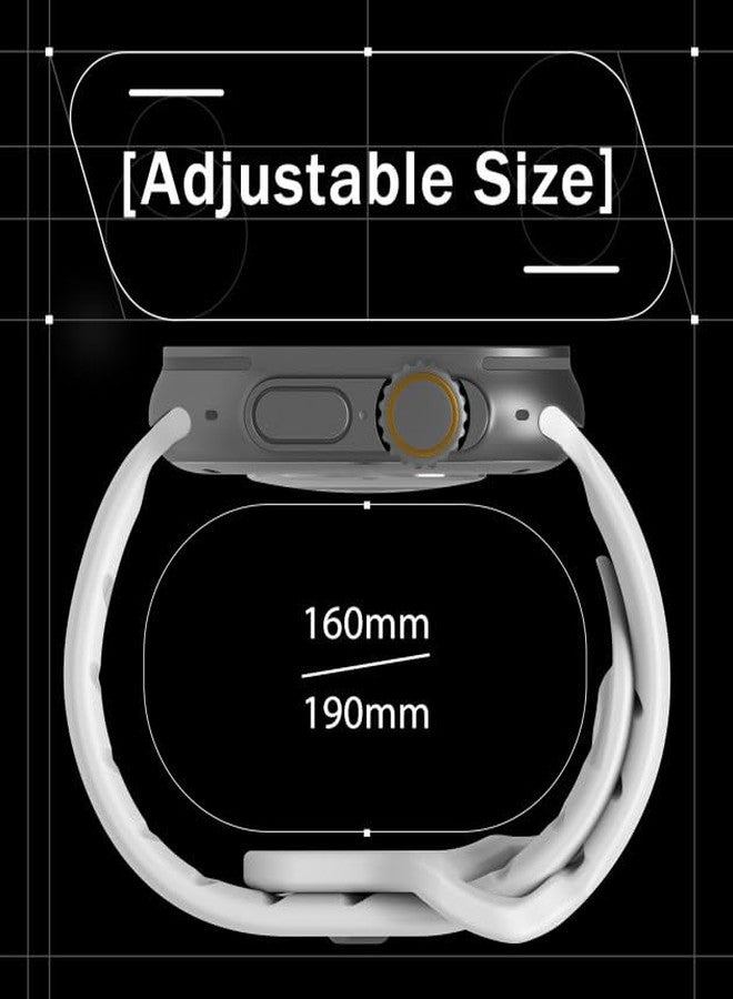 Aulumu A02 Sports Watch Band | Fluoroelastomer | for Apple Watch 42/44/45/46/49 mm | Fashions Waterproof Strap - Black - Image 4