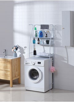 LAWAZIM SailSailboat Washing Machine Rack With Towel 25x65x177cm | Laundry rack, Above washing machine storage, Laundry Room Hanger Shelf Space Saving Organizer, Bathroom storage shelf, Utility Rack.  - Image 1