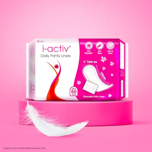 i-activ i Activ Panty Liners for Women Daily Use | 60 Liner Pads | FREE Sanitary Disposable Bag | Less than 1mm Ultra Thin Cottony Soft Pantyliners | Protection Against Leakage, Discharge, Spotting & Rashes - Image 2