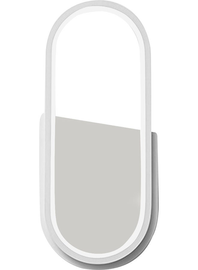 NIBEMINENT Modern Elliptical LED Hard-Wired Wall Lamp White 41.5x5.5x18.5cm - Image 1