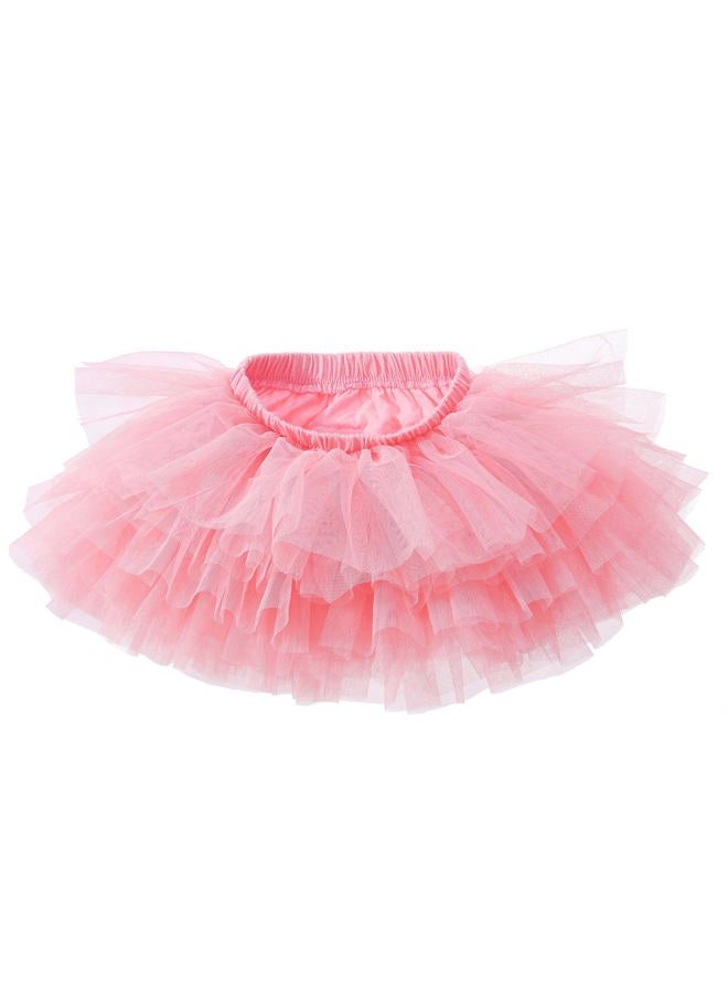 elamccor Tutu Skirt for Baby Girl Toddler 6 Layered Tulle Skirts 1-8T, Watermelon Pink, 3-4 Years - Image 4