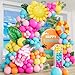 DBKL Tropical Balloon Arch Garland Kit Luau Hawaiian Party Decorations Rose Orange Yellow Blue Green Palm Leaves Balloons for Tropical Hawaiian Summer Birthday Pool Party Supplies - Image 3