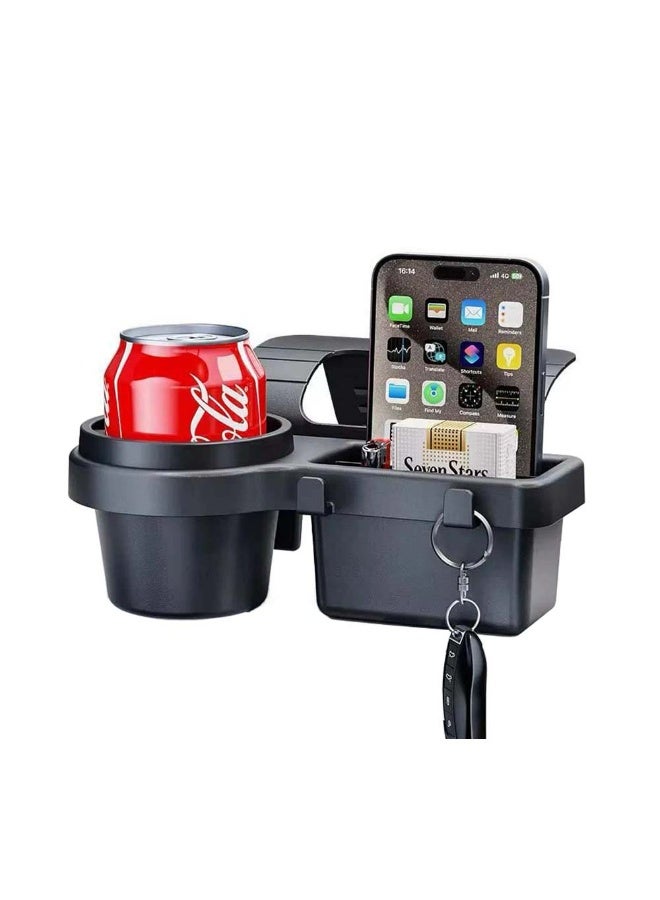 Generic Car Window Multifunctional Storage Tray Organizer - Car Door Organizer with Cup Holder – Car Storage Box for Phone, Keys, Drinks – Easy Install, Universal Fit for Cars, SUVs, Trucks  - Image 1