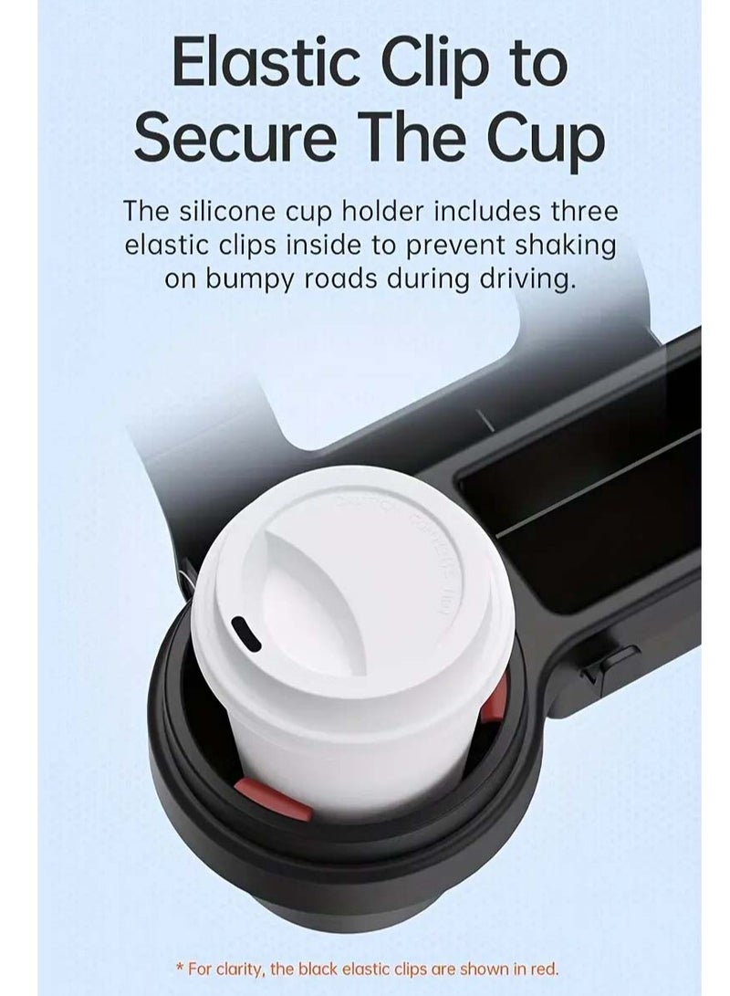 Generic Car Window Multifunctional Storage Tray Organizer - Car Door Organizer with Cup Holder – Car Storage Box for Phone, Keys, Drinks – Easy Install, Universal Fit for Cars, SUVs, Trucks  - Image 3