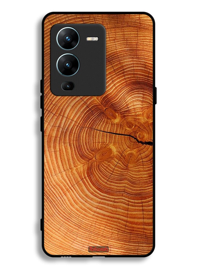 Tolwak Vivo V25 Pro 5G Protective Case Cover Crack Wood - Image 2