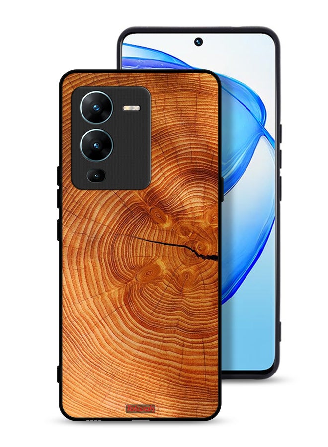 Tolwak Vivo V25 Pro 5G Protective Case Cover Crack Wood - Image 1