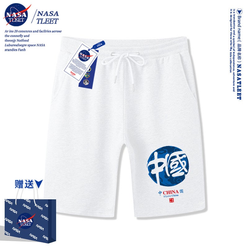 Nasa Joint National Trendy Short-Sleeved T-Shirt Men'S Summer Trendy Brand Pure Cotton Loose Top Trendy Niche Teenager T-Shirt - Image 1