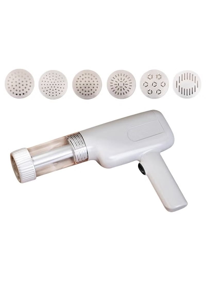 Pasta Maker, Noodle Maker, High Efficiency Handheld Press Pasta Machine with 6 Moulds, Premium Materials, Portable Automatic Pasta Maker Machine for Home Use - Image 4