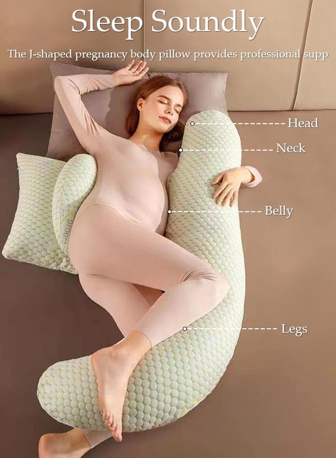 DUNISO H Shaped Full Body Pregnancy Pillow for Pregnant Women, Soft Pregnancy Body Pillow Support for Back, Hips, Legs, Belly, Maternity Pillow with Detachable and Adjustable Pillow - Image 4