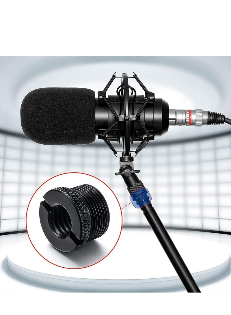 Excefore Screw Thread Adapter 3/8 Female to 5/8 Male, 8 Pack Universal Microphone Stand Threaded For Mic Micphone Stand, Plastic and Aluminum  - Image 4