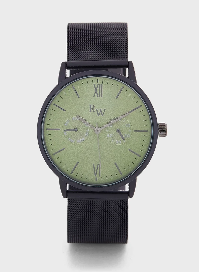 Robert Wood Mesh Strap Watch