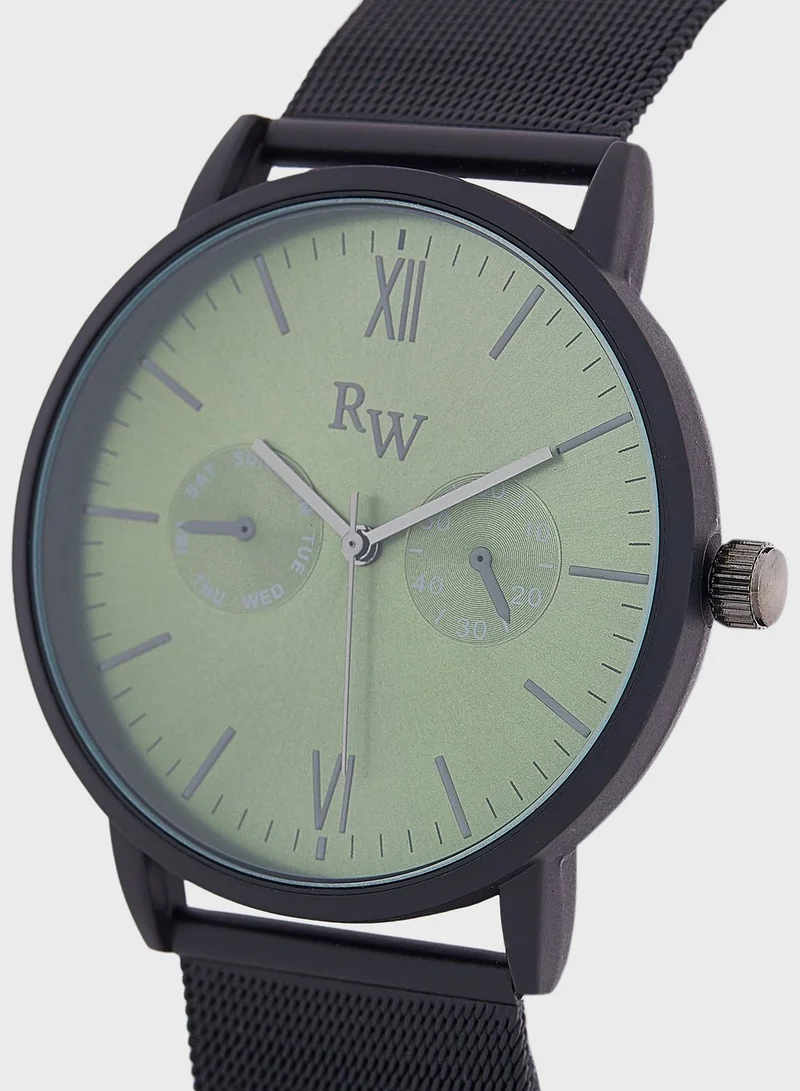 Robert Wood Mesh Strap Watch
