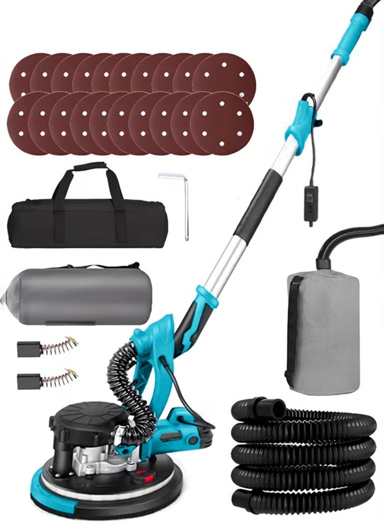 XiuWoo Drywall Sander with Vacuum Dust Collector,1980W Sander Tool with 6 Variable Speed 1100-2700RPM, Drywall Sander Sander Tool,Extendable Handle, LED Light,20pcs Sanding Discs - Image 1