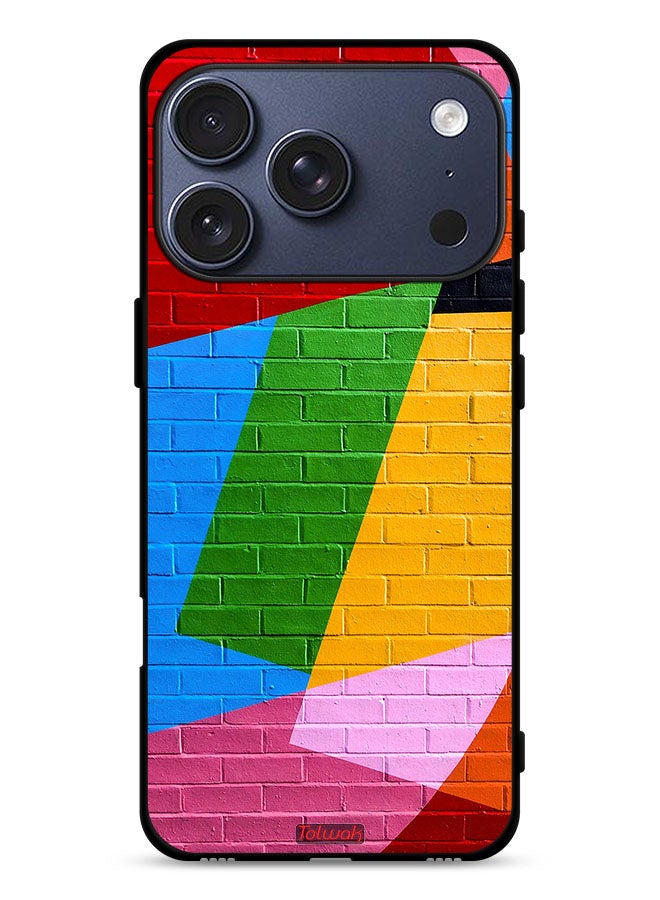 Tolwak Apple iPhone 17 Pro Protective Case Cover Colorful Wall Painting - Image 1