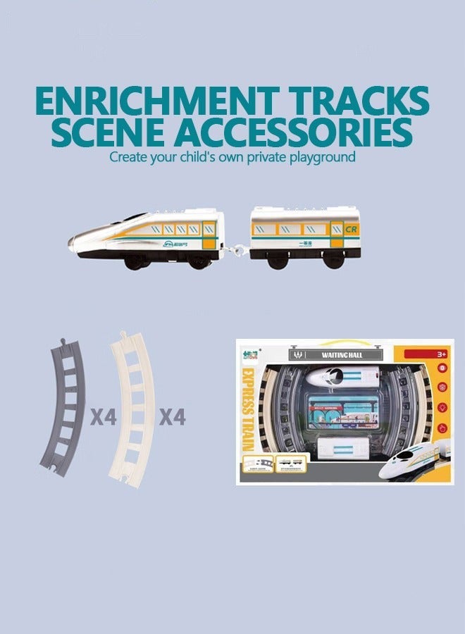 DURKU High-Speed Electric Bullet Train Toy Set with Railway Track and Simulation Scenarios for Toddlers - Electric Train Track System for Kids - Image 3