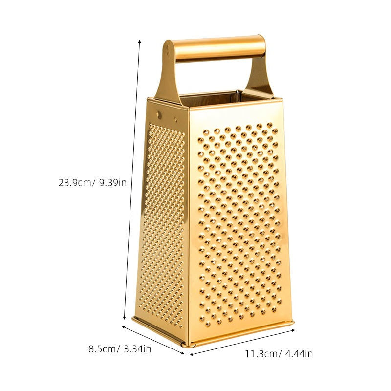 Stainless Steel 4 Sided Food Grater For Cheese Vegetables Fruits Lemon Garlic Ginger - Image 3