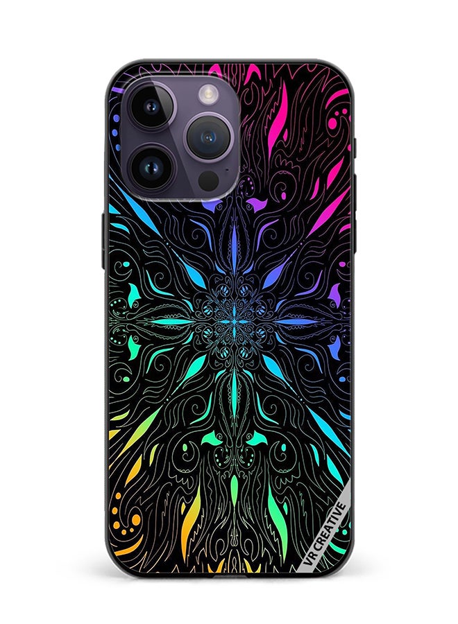 VR CREATIVE Protective Case Cover For Apple iPhone 16 Pro Mandala Design Multicolour - Image 1
