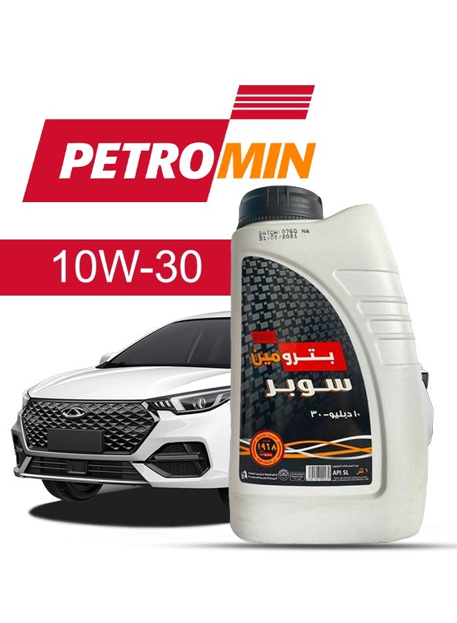 Petromin Engine Oil – For Cherry Arrizo 6 Pro  2024 - 2020، 5 Liter، viscosity 10w30 Petromin - With Engine Oil Filter - 2020 2021 2022 2023 2024 