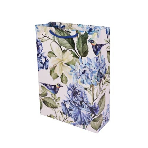 Arrow Paper Products White Hibiscus Return Gift Bags For Gifting, Weddings, Birthday,Holiday Presents (Pack Of 20, 28X20X7.5 Cm) - Image 1