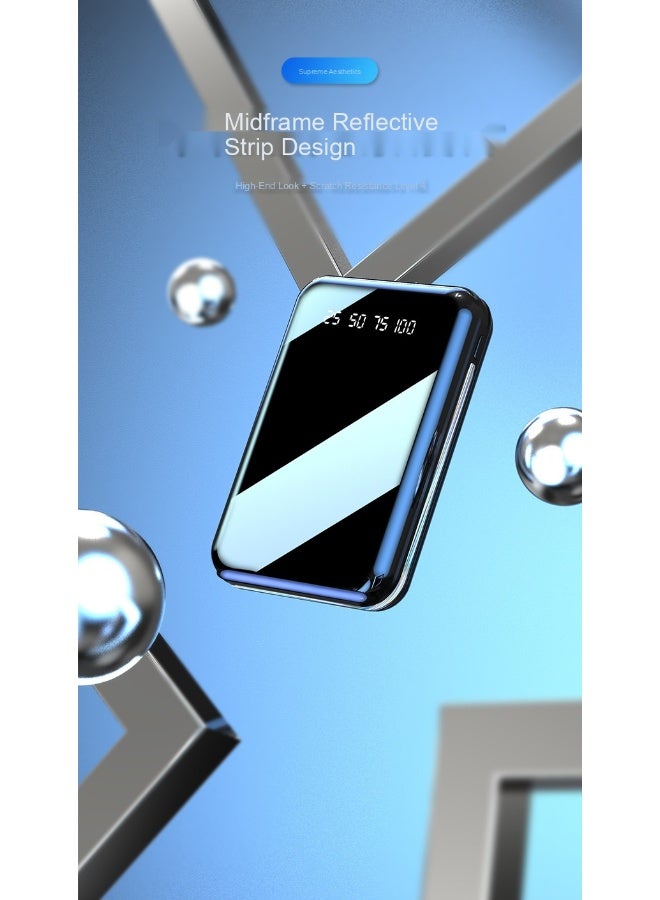10,000mAh Ultra-Thin Mini Power Bank - Compact High-Capacity Portable Charger with Full Mirror Design - Image 5