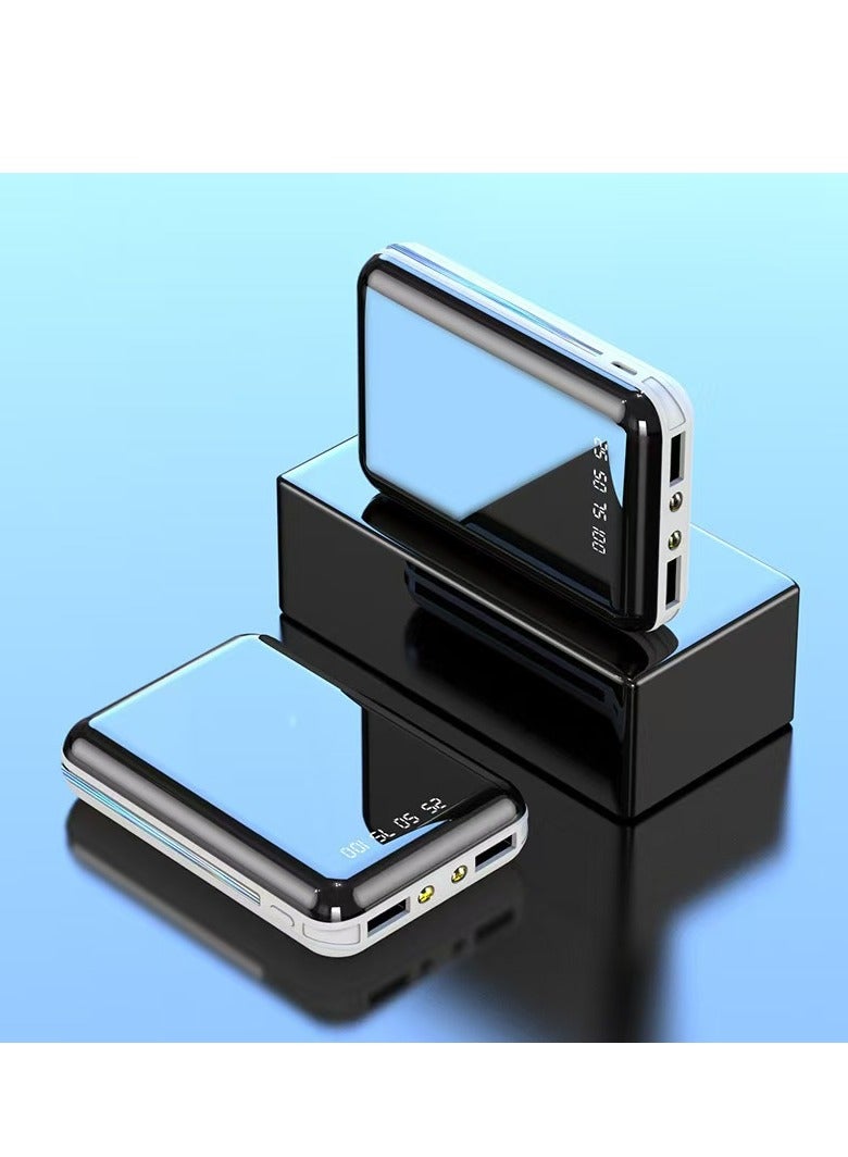 10,000mAh Ultra-Thin Mini Power Bank - Compact High-Capacity Portable Charger with Full Mirror Design - Image 1