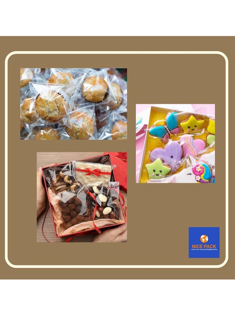 Nice Pack - 4 X 6 inches 535 Count(approx) Resealable Cellophane Plastic Bags for wrapping sweets, cookies, chocolates - Image 1