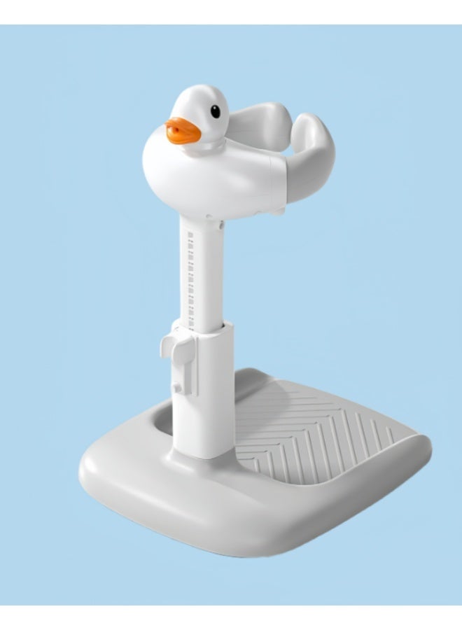 Foldable baby bath seat with adjustable armrest, standing support, and non-slip pad. - Image 2