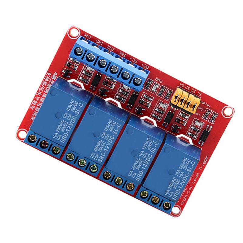 songle 5V 12V 24V 4-Channel Relay Module Photocoupler Isolation High Low Level Trigger - Fault-Tolerant Design Stable Performance for Home Automation Projects - Image 2