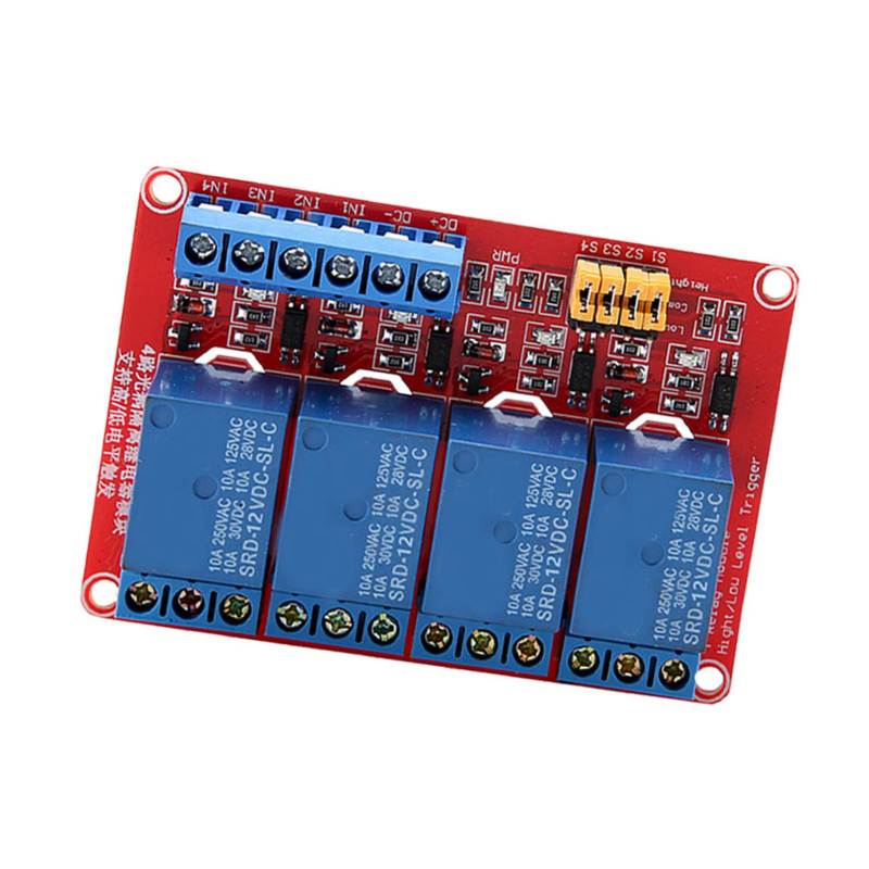 songle 5V 12V 24V 4-Channel Relay Module Photocoupler Isolation High Low Level Trigger - Fault-Tolerant Design Stable Performance for Home Automation Projects - Image 4