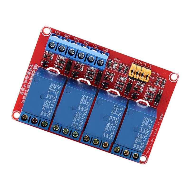 songle 5V 12V 24V 4-Channel Relay Module Photocoupler Isolation High Low Level Trigger - Fault-Tolerant Design Stable Performance for Home Automation Projects - Image 3