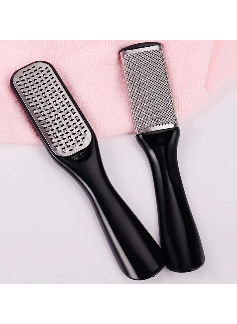 ORiTi طقم باديكير 2 قطعة أدوات باديكير من الفولاذ المقاوم للصدأ مجموعة العناية بالقدم قابلة للغسل مزيل الجلد الميت مجموعة سبا القدم في المنزل - Image 1