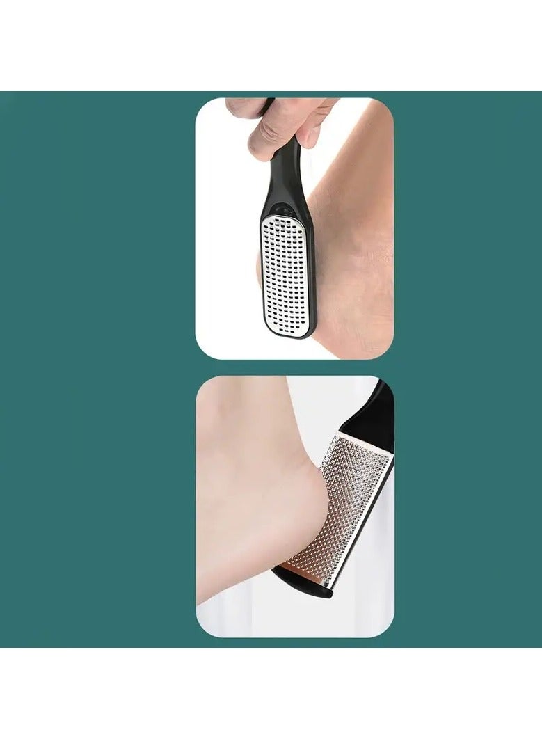 ORiTi طقم باديكير 2 قطعة أدوات باديكير من الفولاذ المقاوم للصدأ مجموعة العناية بالقدم قابلة للغسل مزيل الجلد الميت مجموعة سبا القدم في المنزل - Image 4