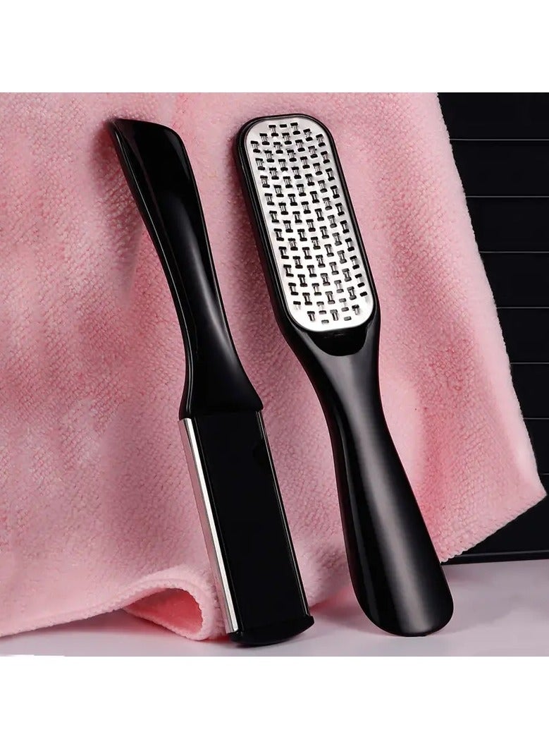 ORiTi طقم باديكير 2 قطعة أدوات باديكير من الفولاذ المقاوم للصدأ مجموعة العناية بالقدم قابلة للغسل مزيل الجلد الميت مجموعة سبا القدم في المنزل - Image 5