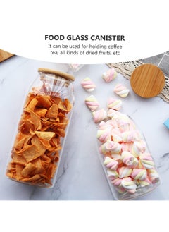 BLACKSTONE Set of 3 Glass Storage Jars 1000ml Capacity Each Airtight Wooden Lids with Leakproof Silicone Ring  - Image 5