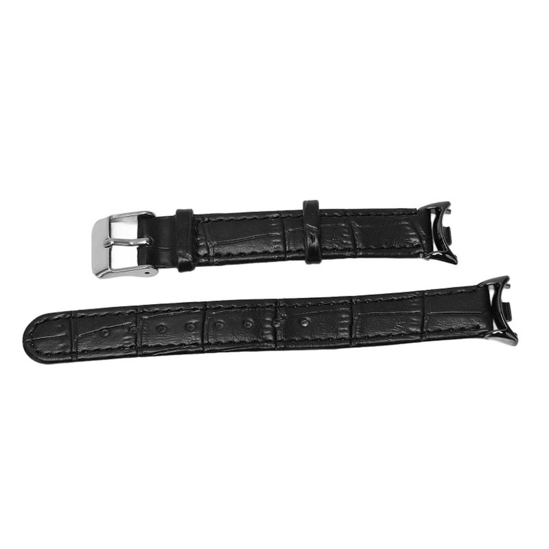 Breathable Flexible Comfortable Fashionable PU Leather Strap for Mi Band 8 Men Women Gift Black Bamboo Pattern - Image 3