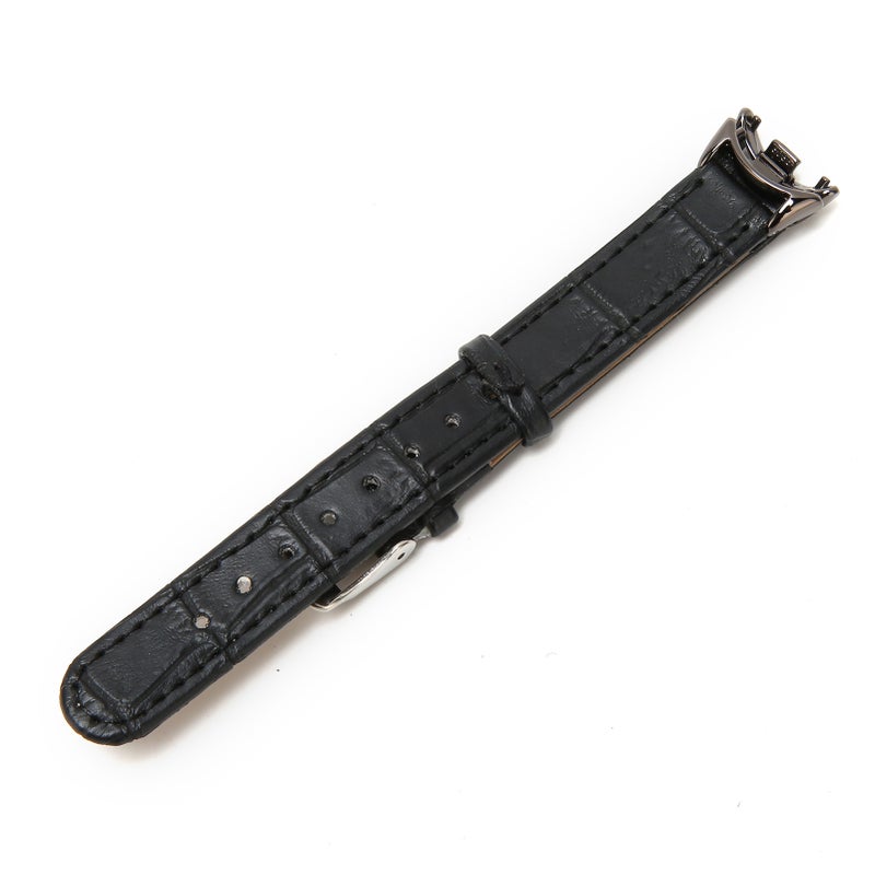 Breathable Flexible Comfortable Fashionable PU Leather Strap for Mi Band 8 Men Women Gift Black Bamboo Pattern - Image 2