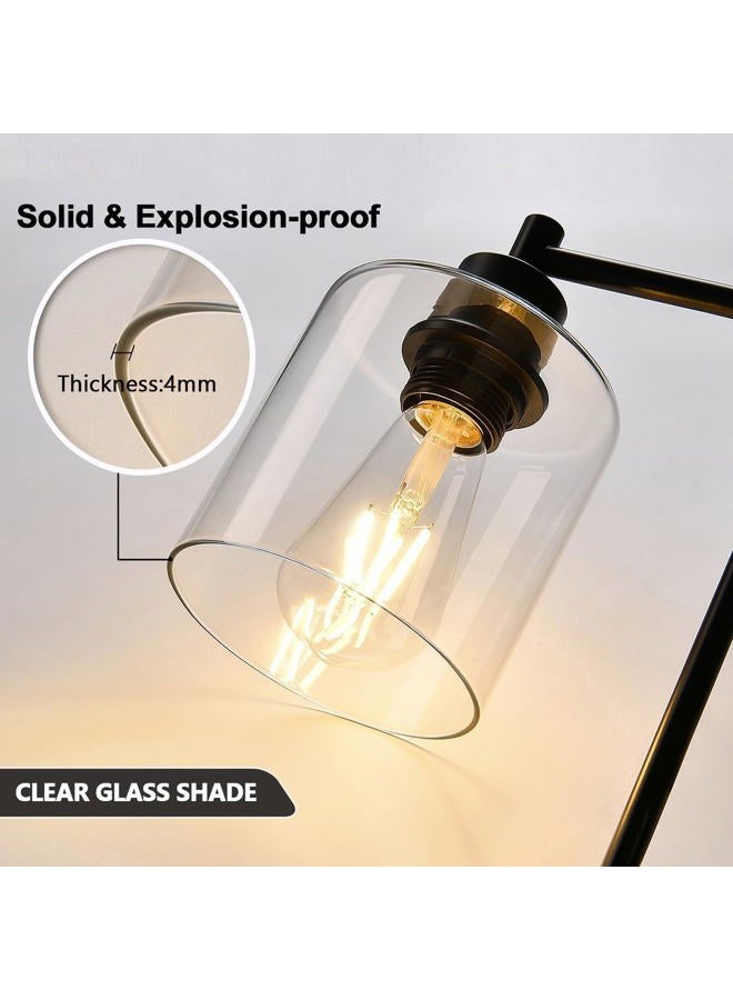 Lynnoland Seeded Glass Shade Cylinder Glass Lamp Shade Replacement Glass Shade - Image 4