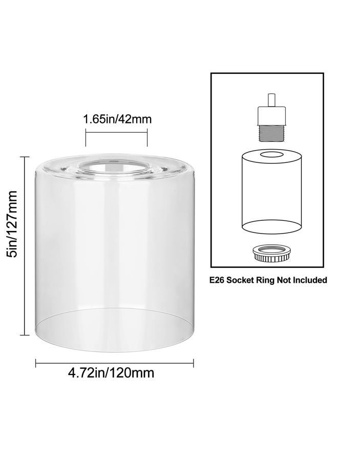 Lynnoland Seeded Glass Shade Cylinder Glass Lamp Shade Replacement Glass Shade - Image 2