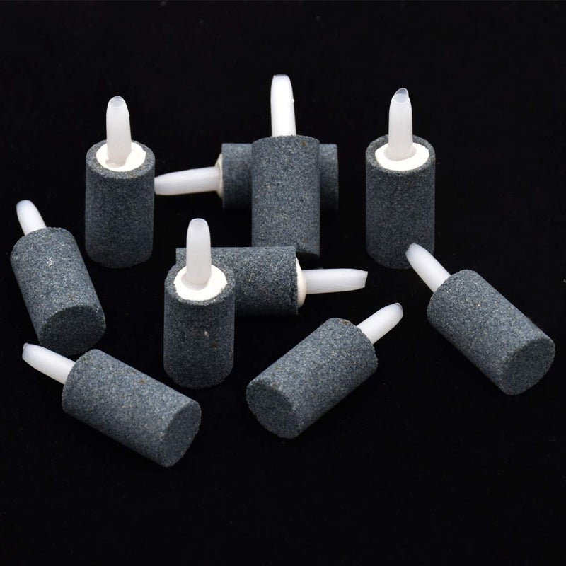 Meridian 10pcs 2.5cm Aquarium Air Stone Cylinder Bubble Diffuser for Fish Tank - Image 3