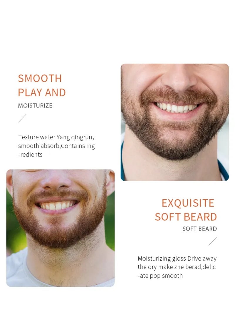 SADOER - 2Pcs Beard Care Serum For Men Natural Beard Serum For Beard Growth Repair and Nourishment Grooming Routine Hydrates Moisturizes Mens Facial Hair Beard Oil For Thicker Fuller Beard 2x30ml - Image 1
