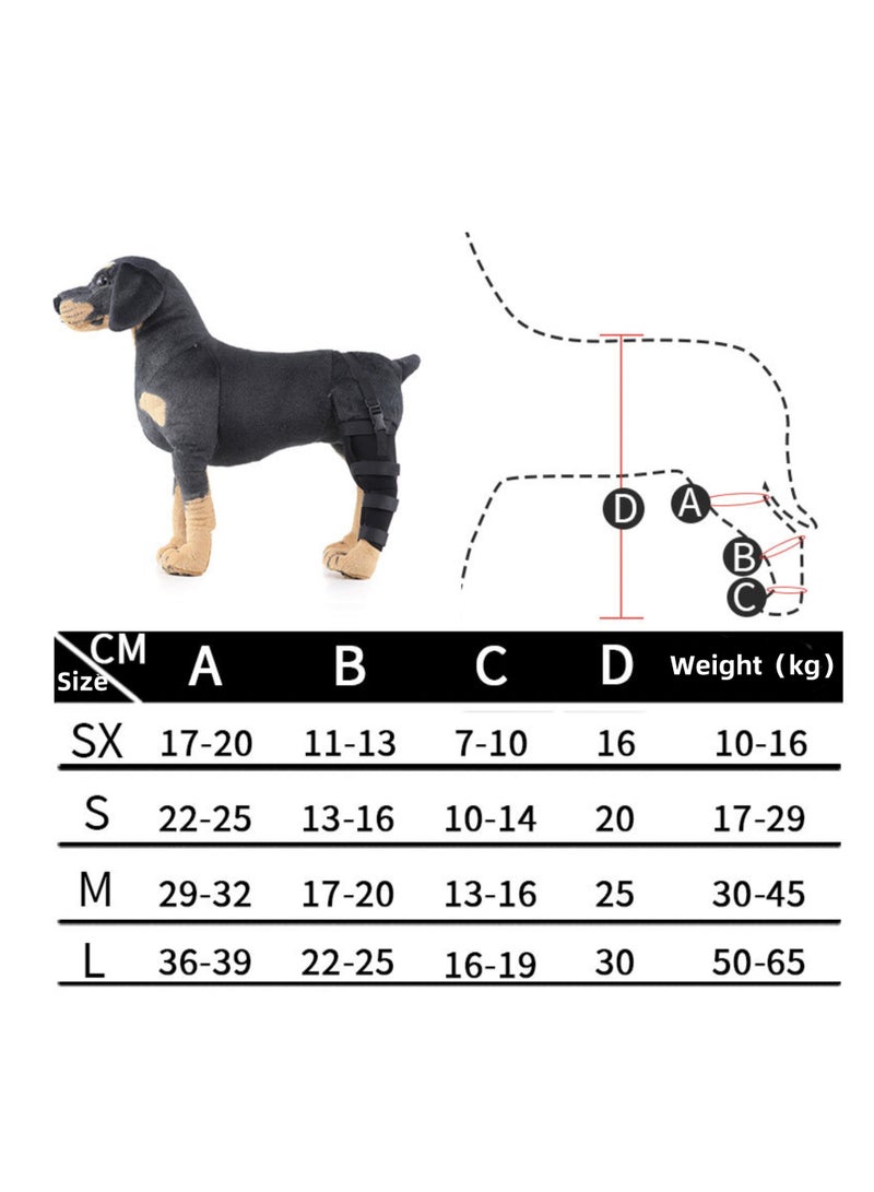 Dog Leg Braces for Back Leg for Support with Cruciate Ligament Injury-Better Recovery with Dog Knee Brace for Torn Acl Hind Leg-Adjustable Hip Dysplasia Dog Acl Brace Hind Leg Rear, left hind leg Black - Image 4