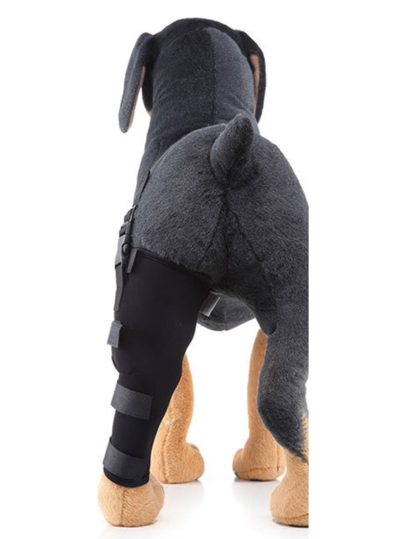 Dog Leg Braces for Back Leg for Support with Cruciate Ligament Injury-Better Recovery with Dog Knee Brace for Torn Acl Hind Leg-Adjustable Hip Dysplasia Dog Acl Brace Hind Leg Rear, left hind leg Black - Image 3