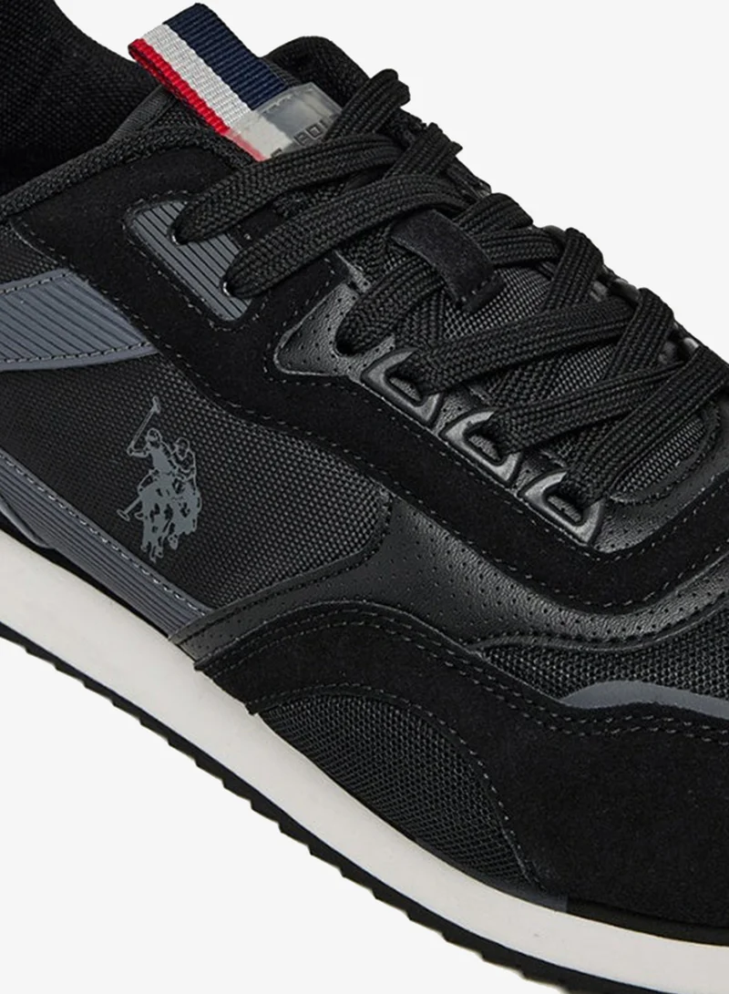U.S. Polo Assn. black US Polo Assn MEDI GLB 6FX Men’s Casual Sneakers – Black Lifestyle Lace-Up Shoes for Men | Best Price UAE