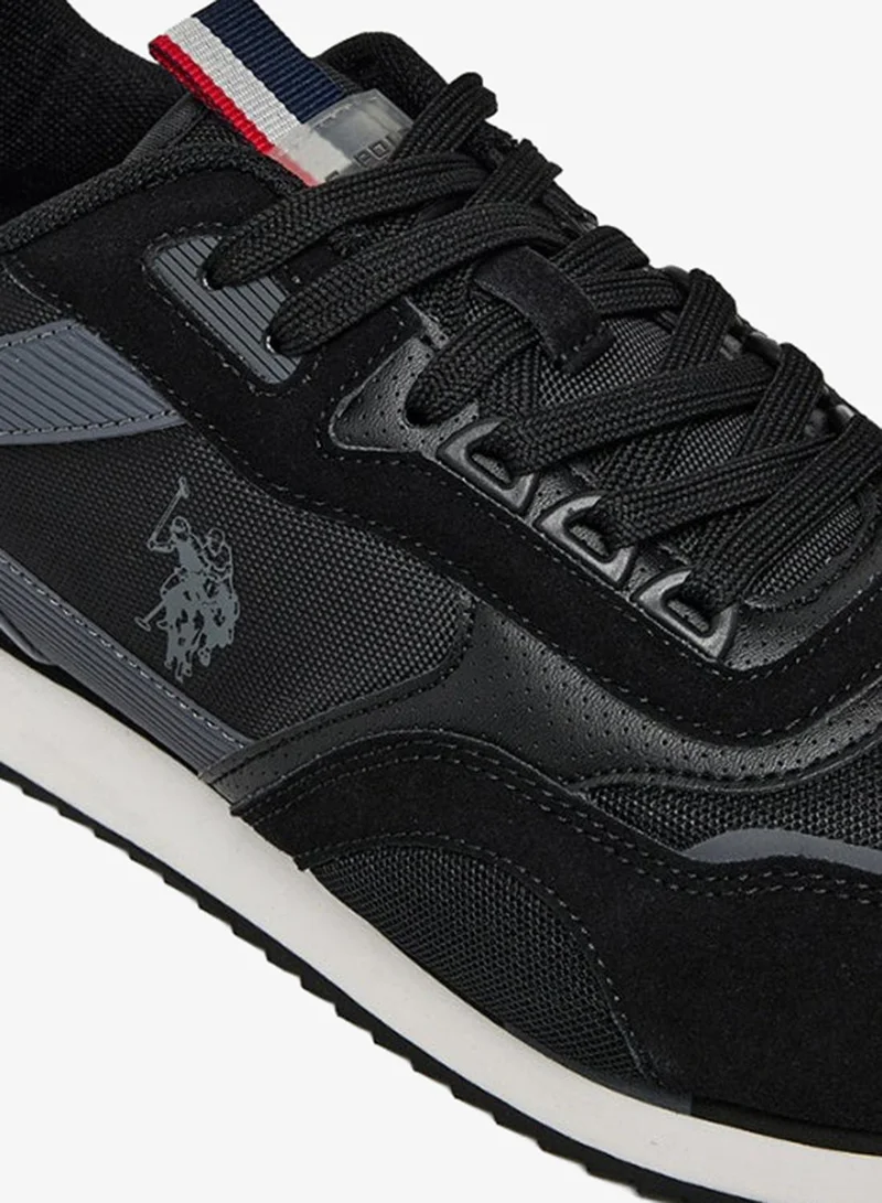 U.S. Polo Assn. black US Polo Assn MEDI GLB 6FX Men’s Casual Sneakers – Black Lifestyle Lace-Up Shoes for Men | Best Price UAE