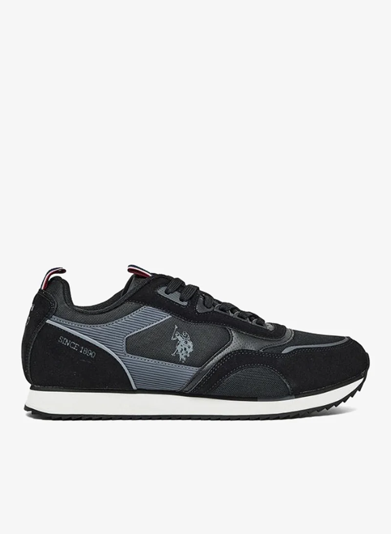 U.S. Polo Assn. black US Polo Assn MEDI GLB 6FX Men’s Casual Sneakers – Black Lifestyle Lace-Up Shoes for Men | Best Price UAE