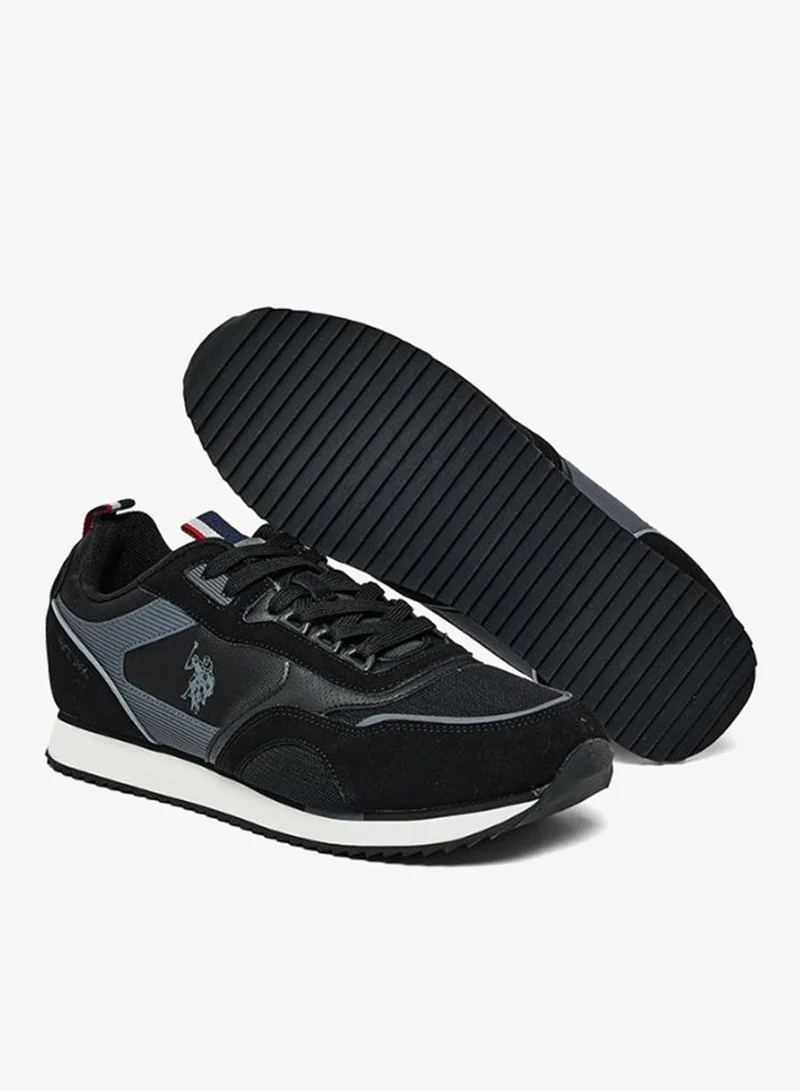 U.S. Polo Assn. black US Polo Assn MEDI GLB 6FX Men’s Casual Sneakers – Black Lifestyle Lace-Up Shoes for Men | Best Price UAE